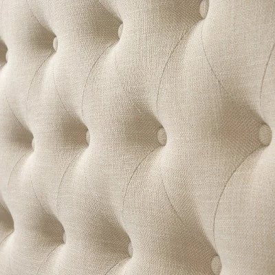 Queen Fairfield Tufted Fabric Bed With Wings - CorLiving - Image 2