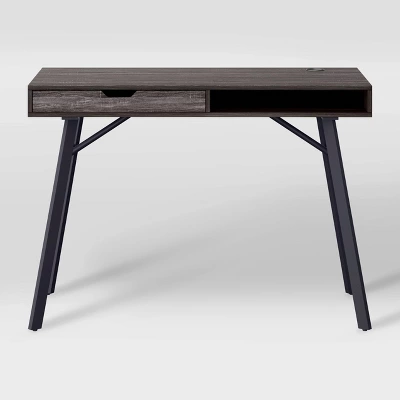 Auston Flared Leg Wood Grain Desk - CorLiving - Image 10