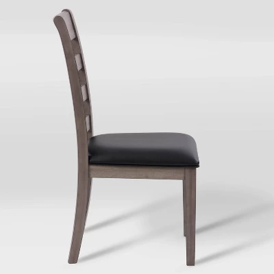 5pc New York Wood Dining Set Washed Gray - CorLiving - Image 4