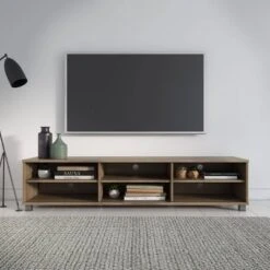 Hollywood TV Stand For TVs Up To 85" Wood Grain - CorLiving