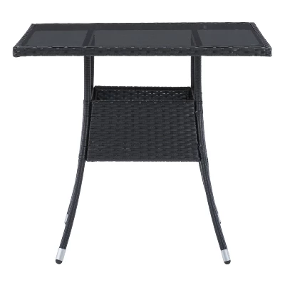 Parksville Square Patio Dining Table - Black - CorLiving - Image 2