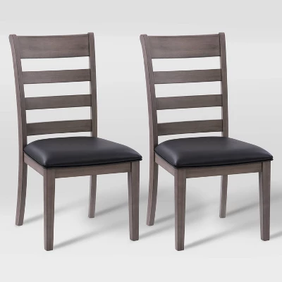 5pc New York Wood Dining Set Washed Gray - CorLiving - Image 3