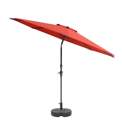 10' UV And Wind Resistant Tilting Market Patio Umbrella With Base - CorLiving - Image 6