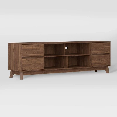 Hollywood Wood Grain TV Stand For TVs Up To 85" With Drawers - CorLiving - Image 3