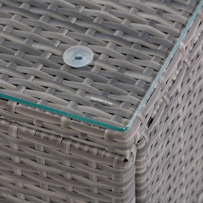 Parksville Square Patio Coffee Table - Gray - CorLiving - Image 4