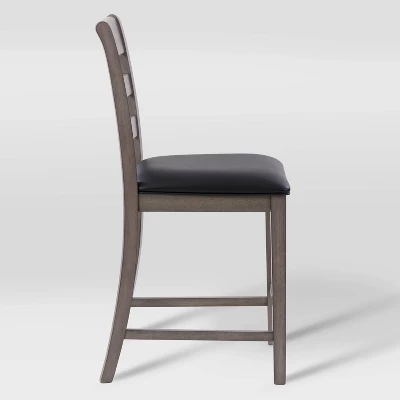 5pc New York Counter Height Wood Dining Set Washed Gray - CorLiving - Image 4