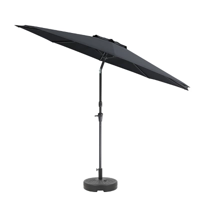10' UV And Wind Resistant Tilting Market Patio Umbrella With Base - CorLiving - Image 5