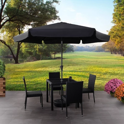 10' Tilting Market Patio Umbrella With Base - CorLiving
