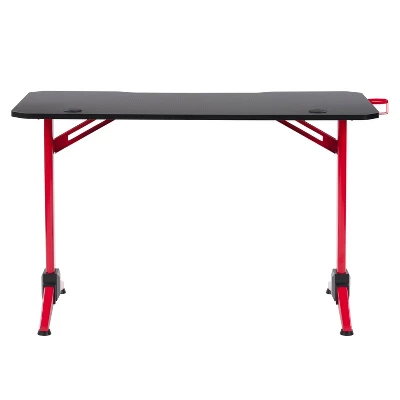 Conqueror Gaming Desk Black And Red - CorLiving - Image 4