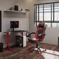 Doom Gaming Chair Black And Red - CorLiving