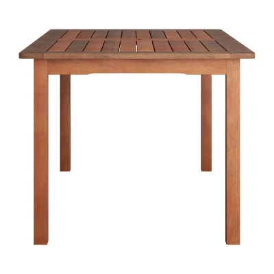 Outdoor Rectangle Dining Table - Natural - CorLiving - Image 6