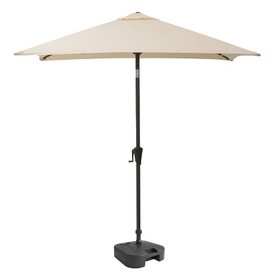 9' Square Titling Market Patio Umbrella With Base - CorLiving - Image 15