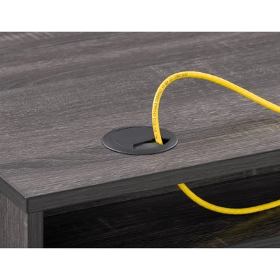 Auston Flared Leg Wood Grain Desk - CorLiving - Image 8