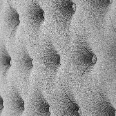 King Fairfield Fabric Tufted Bed With Wings - CorLiving