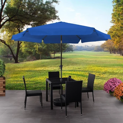 10' Tilting Market Patio Umbrella With Side Flaps - CorLiving