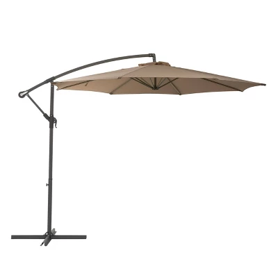 9.5' UV Resistant Offset Tilting Cantilever Patio Umbrella - CorLiving - Image 14