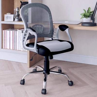 Workspace Executive Office Chair Leatherette And Mesh - CorLiving - Image 7