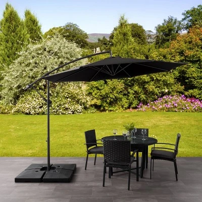 9.5' UV Resistant Offset Tilting Cantilever Patio Umbrella - CorLiving