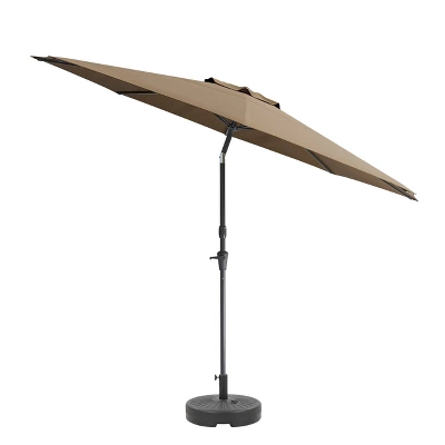 10' UV And Wind Resistant Tilting Market Patio Umbrella With Base - CorLiving - Image 8