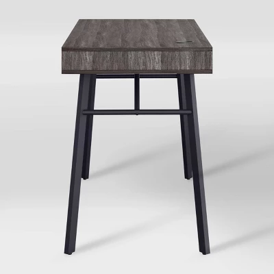 Auston Flared Leg Wood Grain Desk - CorLiving - Image 4