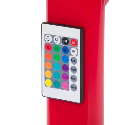 Conqueror Gaming Desk With Led Lights Black And Red - CorLiving - Image 10