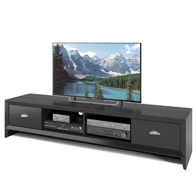 Lakewood Extra Wide TV Stand For TVs Up To 80" Black - CorLiving - Image 3