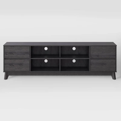 Hollywood Wood Grain TV Stand For TVs Up To 85" With Drawers - CorLiving - Image 13