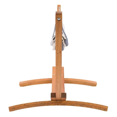 Wood Frame Free Standing Sling Hammock - Navy/White - CorLiving - Image 3