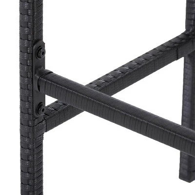 Parksville Patio Bar Set With Cushions - Black/Gray - CorLiving - Image 4