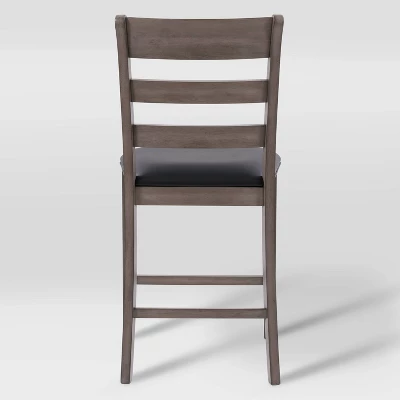 5pc New York Counter Height Wood Dining Set Washed Gray - CorLiving - Image 5